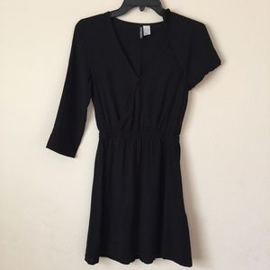 H&M Divided - Black Simple Wrap Dress
